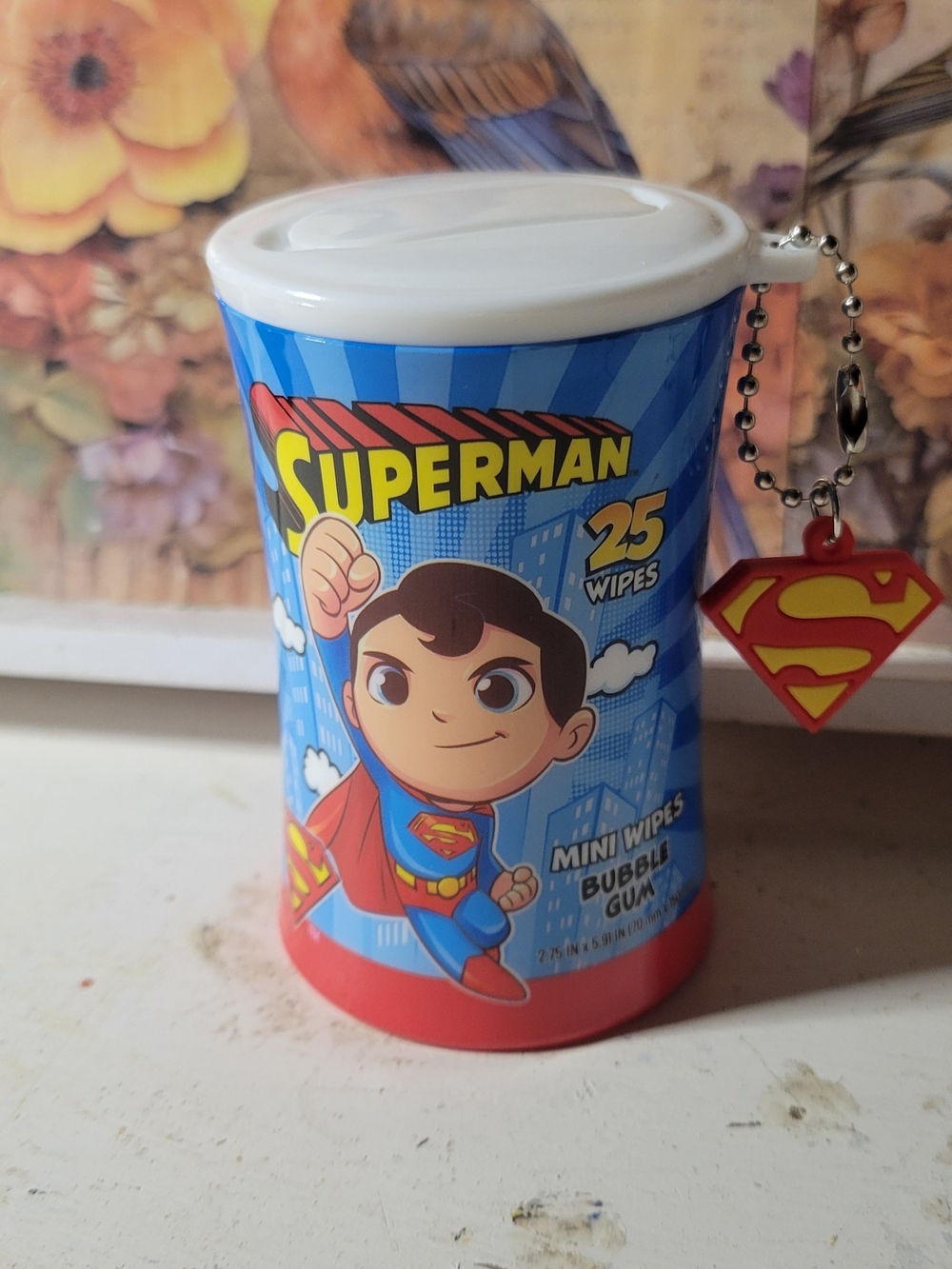 DC Comics Superman,Batman Kids Mini Wipes Canister